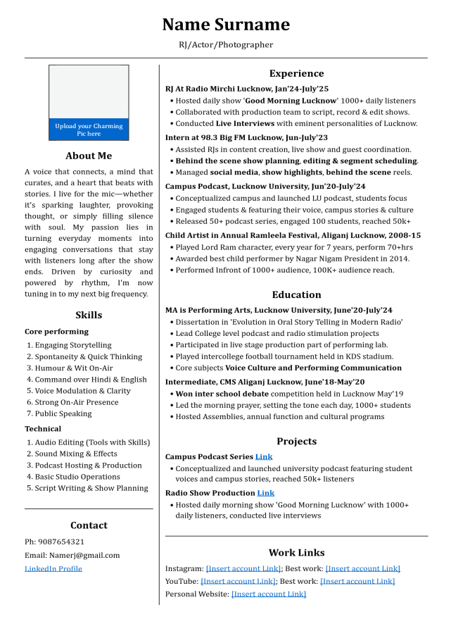 Art Student Template